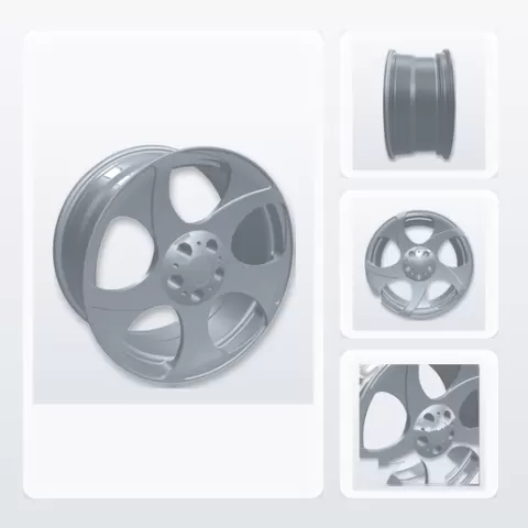 STR Wheel Rim STR32 - 3D Scan OBJ Reference Model