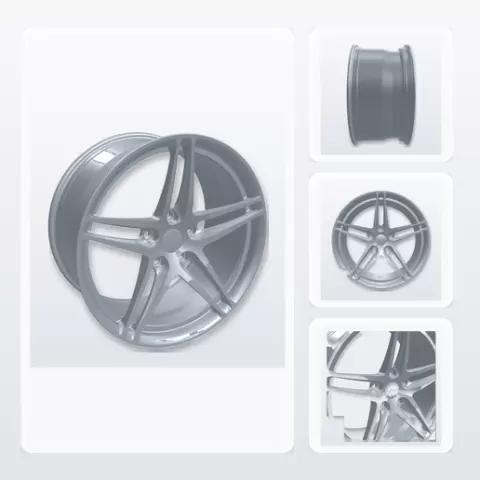 STR Wheel Rim STR31 - 3D Scan OBJ Reference Model