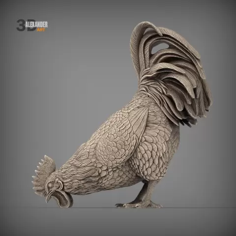 Rooster Eats by Alexander3dart