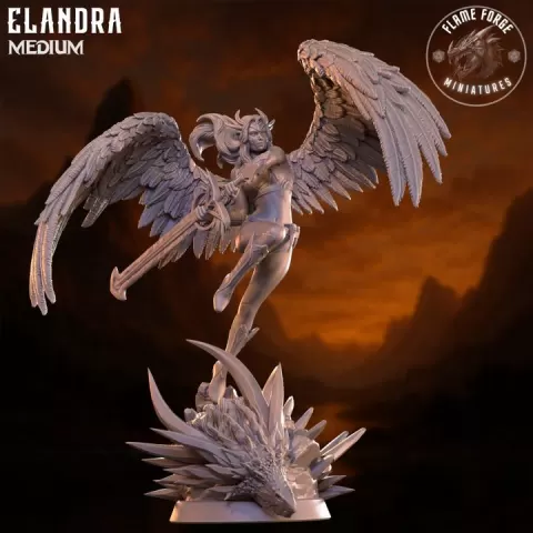 Elandra_Firewing by Flame Forge Miniatures