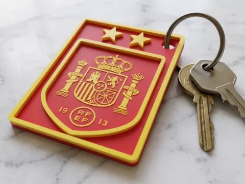 Llavero Escudo España Campeon Mundial 2 Estrellas