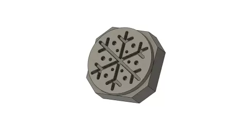 Leather Stamp 75mm Snowflake 1