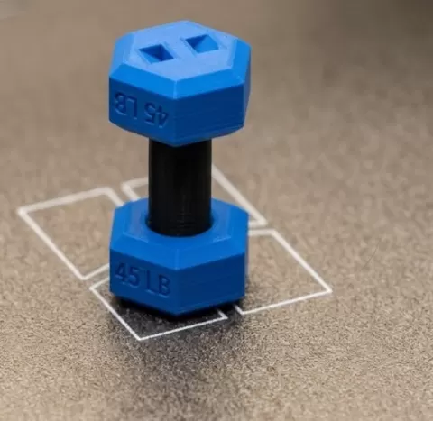 Dumbbell keychain
