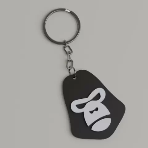 Gorilla Head Keychain