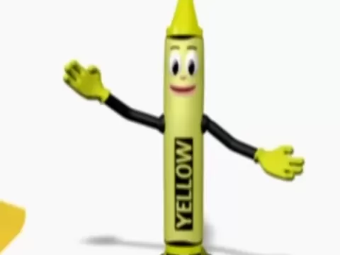 Yellow CGI Crayon From Baby Newton