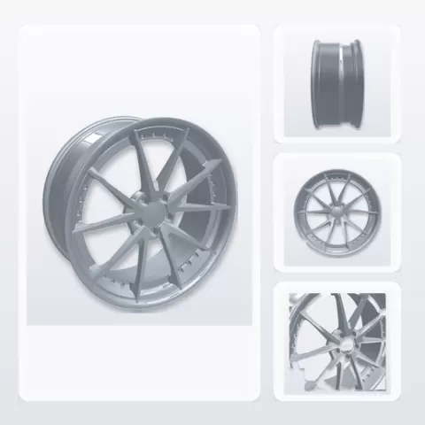 STR Wheel Rim S9211 - 3D Scan OBJ Reference Model
