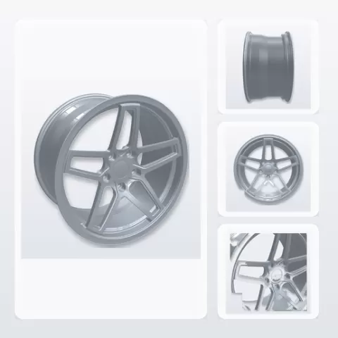 STR Wheel Rim STR21 - 3D Scan OBJ Reference Model