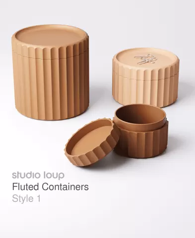 Fluted Containers (Three Sizes)