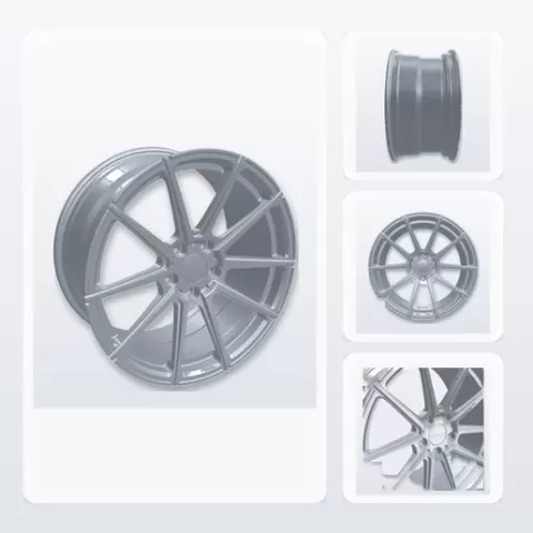 STR Wheel Rim STR17 - 3D Scan OBJ Reference Model