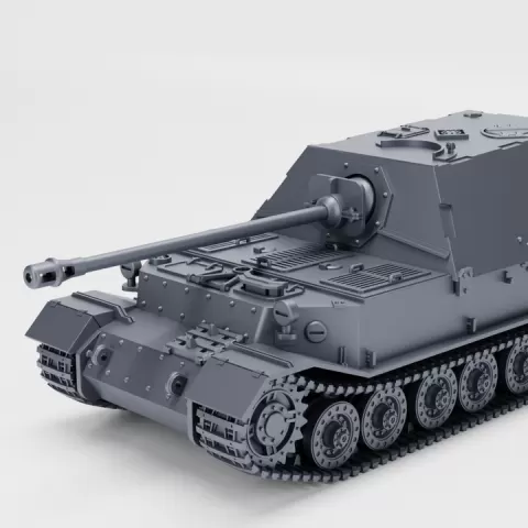 Panzerjager Tiger (P) 8.8cm PaK 43/2 L/71 “Ferdinand” (Sd.Kfz.184) + 3 Tankmen (Germany, WW2) by Wargame3d