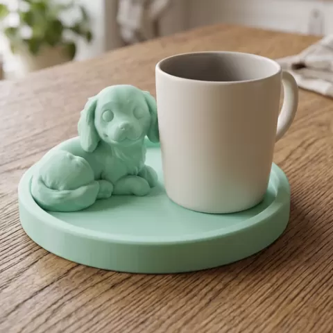 Puppy Mug Coaster 🐶