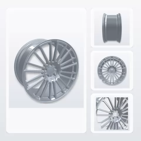 STR Wheel Rim STR10 - 3D Scan OBJ Reference Model