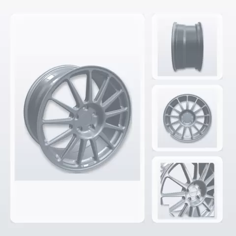 STR Wheel Rim STR07 - 3D Scan OBJ Reference Model