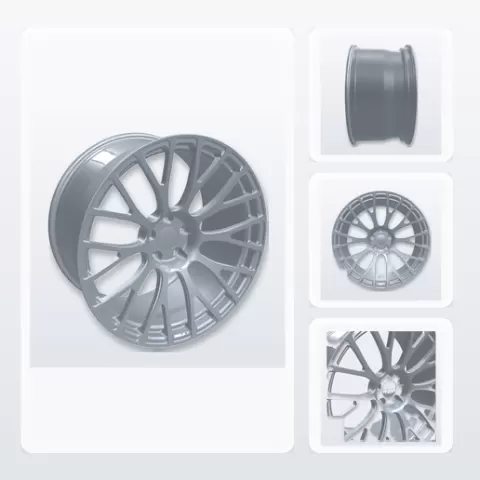 STR Wheel Rim STR03 - 3D Scan OBJ Reference Model