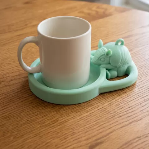 Armadillo Shell Mug Coaster 🛡️