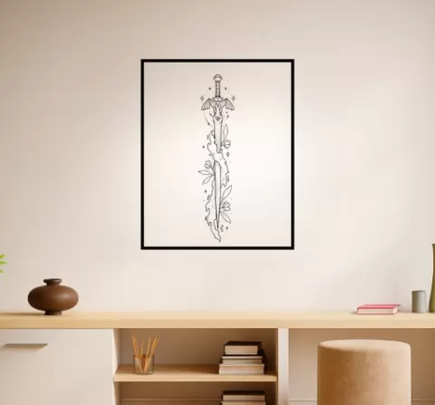 The Legend of Zelda's Master Sword The Legend Of Zeldas Master Sword The Fierce Deity Wall Art Framed