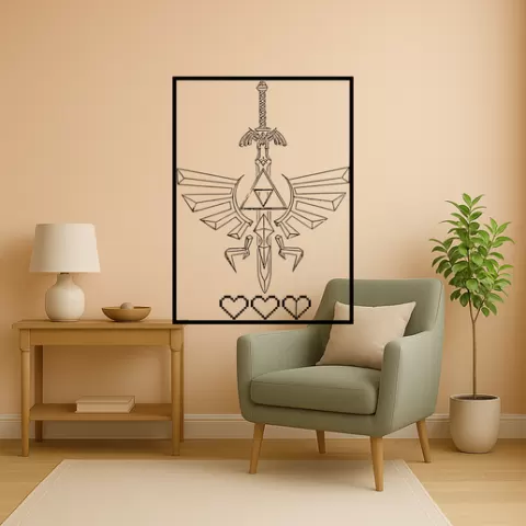 The Legend of Zelda's Master Sword The Legend Of Zeldas Master Sword The Fierce Deity Wall Art Framed