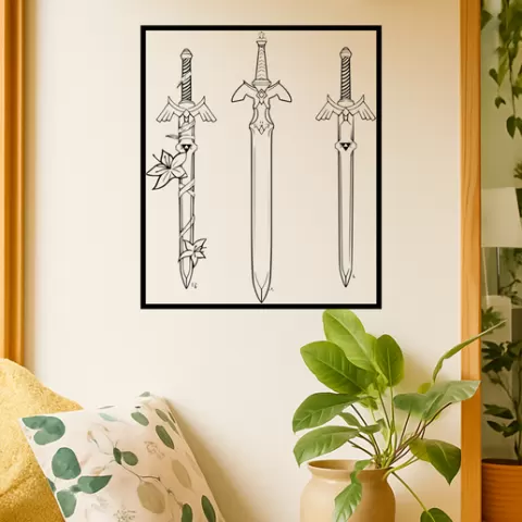 The Legend of Zelda's Master Sword The Legend Of Zeldas Master Sword The Fierce Deity Wall Art Framed