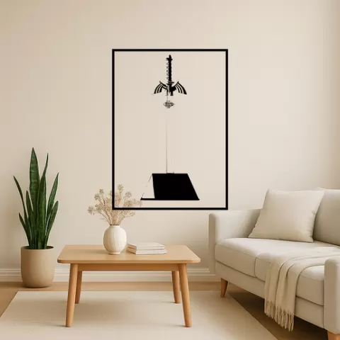 The Legend of Zelda's Master Sword The Legend Of Zeldas Master Sword Links Shield Wall Art Framed