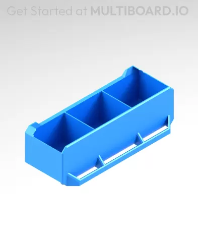 3x1x1 LU - Magnetic - Grid Divided - Simple Multibin Drawer
