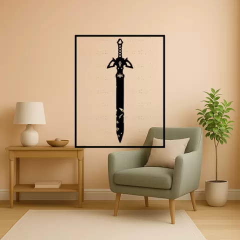 The Legend of Zelda's Master Sword The Legend Of Zeldas Master Sword Links Hat Wall Art Framed