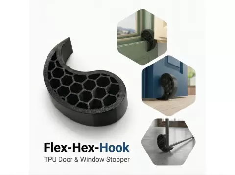 Flex-Hex-Hook - TPU Door & Window Stopper