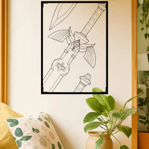 The Legend of Zelda's Master Sword The Legend Of Zeldas Master Sword Hyrule Castle Sv Wall Art Framed