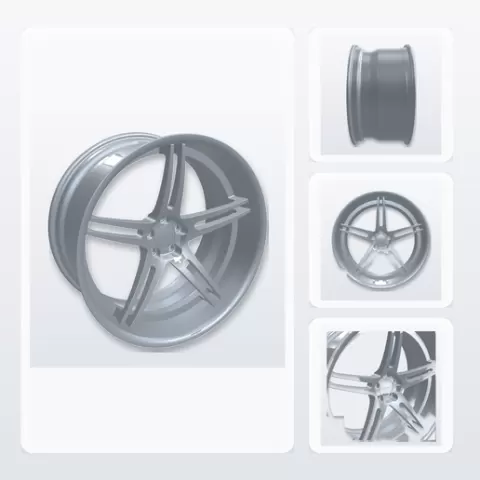 STR Wheel Rim S8206 - 3D Scan OBJ Reference Model