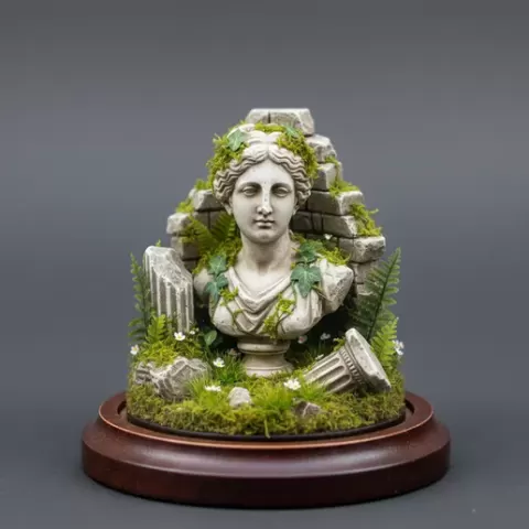 Diorama statue antique