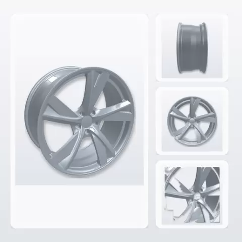 STR Wheel Rim OR013 - 3D Scan OBJ Reference Model
