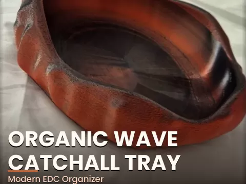 Organic Wave Catchall Tray | Modern EDC Organizer