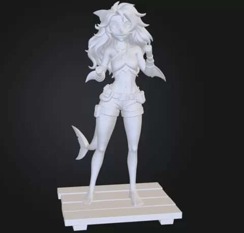 Anime Shark Girl 5cm Gray Free Sample