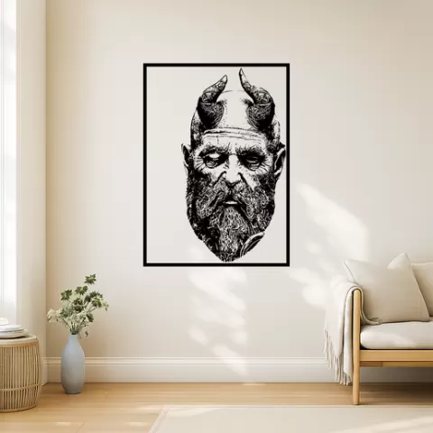 God of War's Kratos God Of Wars Kratos Greek Helmet Wall Art Framed