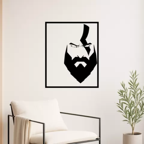 God of War's Kratos God Of Wars Kratos Greek Helmet Wall Art Framed