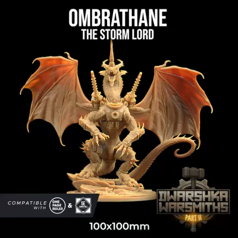 Ombrathane, The Storm Lord | PRESUPPORTED | Dwarshka Warsmiths Pt. 2 by The Dragon Trappers Lodge