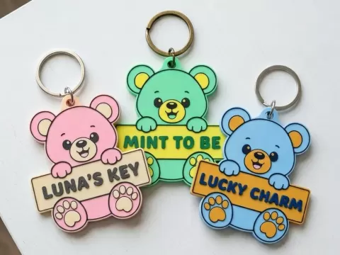 Custom Message/Name Bear Keychain (AMS Optimized)