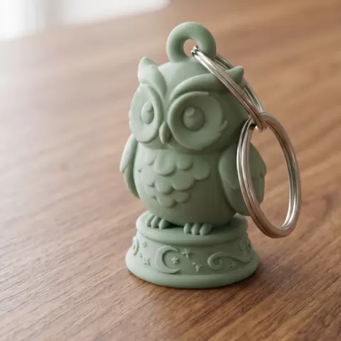 Chibi Library Owl Keychain 🦉📖