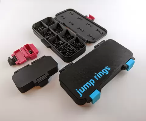 Parametric hinged small parts box