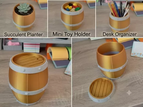 Modular Mini-Barrel Organizer & Storage Jar