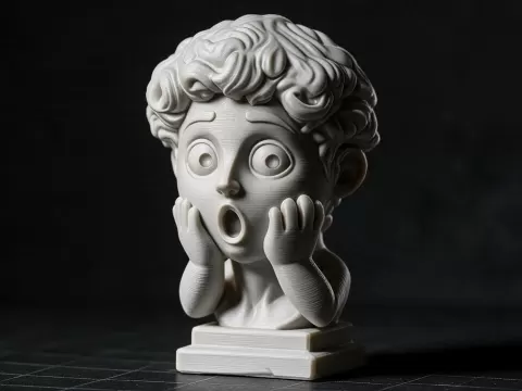 The Screaming David · Meme Statue
