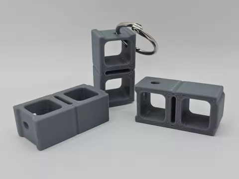 Cinder Block Keychain