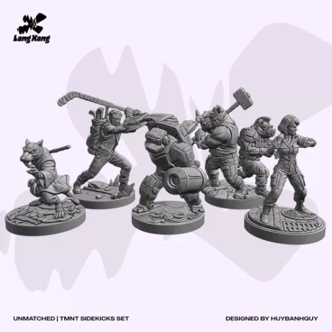 TMNT SIDEKICKS SET UNMATCHED