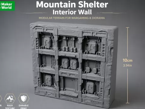 Sci-Fi diorama - Mountain Shelter Interior Wall