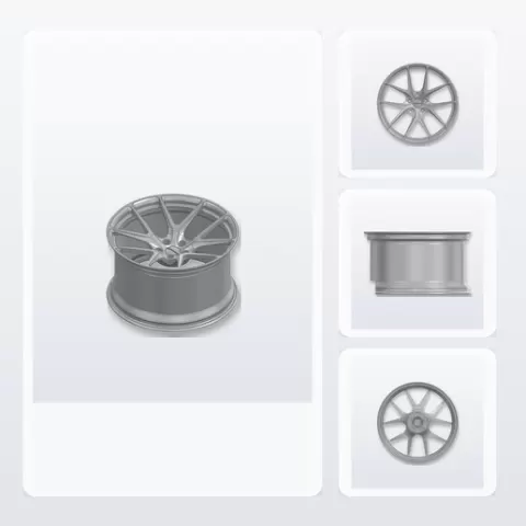 STR Wheel Rim STR01 - 3D Scan OBJ Reference Model