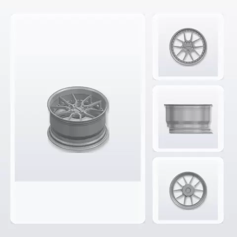 STR Wheel Rim S8205 - 3D Scan OBJ Reference Model