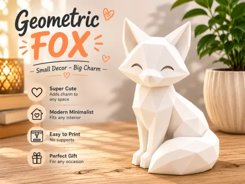 Cute Geometric Fox