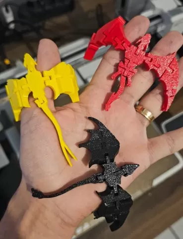 Articulated Dragon STL No Support Print-in-Place
