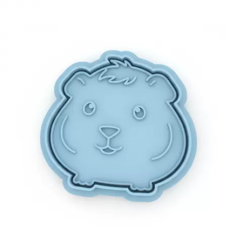 Guinea Pig fondant cutter Flexible Design pastry cutter cookie cutter 3D Printable Model STL cookie mold for TPU Printing