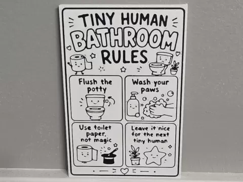 Tiny Human Bathroom Rules