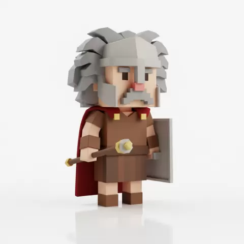 Alexander the Great desk figurine Fresh Creative history collectible chibi figurine 3D Model STL File collectible figurine Perfect for 3D Printing